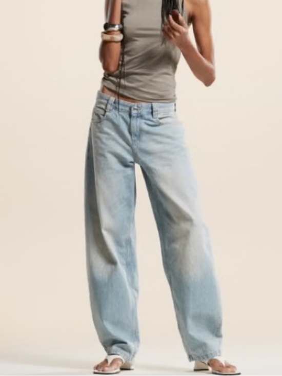Bershka Denim - ASOS Bershka Balloon Fit wide barrel leg Jeans women’s size 4